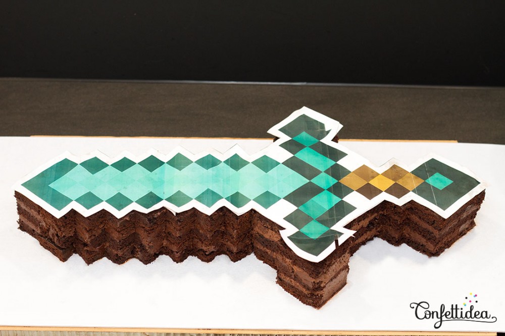 Minecraft Cake Confettidea